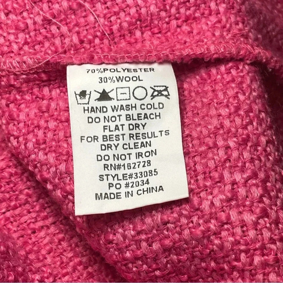 VOY Kennedy Pink Tweed Dress Double Pocket Braid Neck Medium Clueless NWOT - Picture 8 of 11